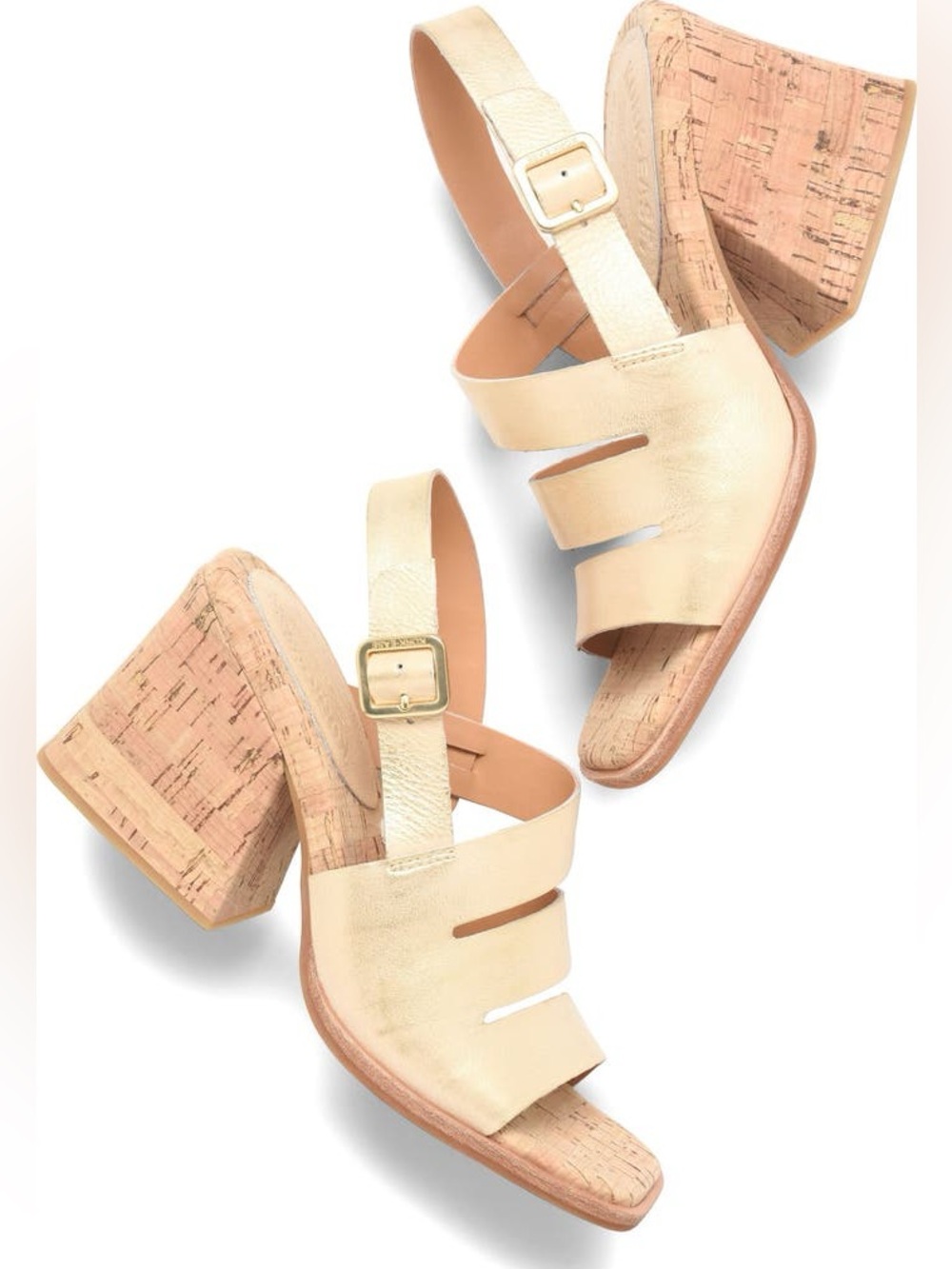Kork-Ease Cate Slingback‎ Cork Heel Sandals Leather Size 8M NWT